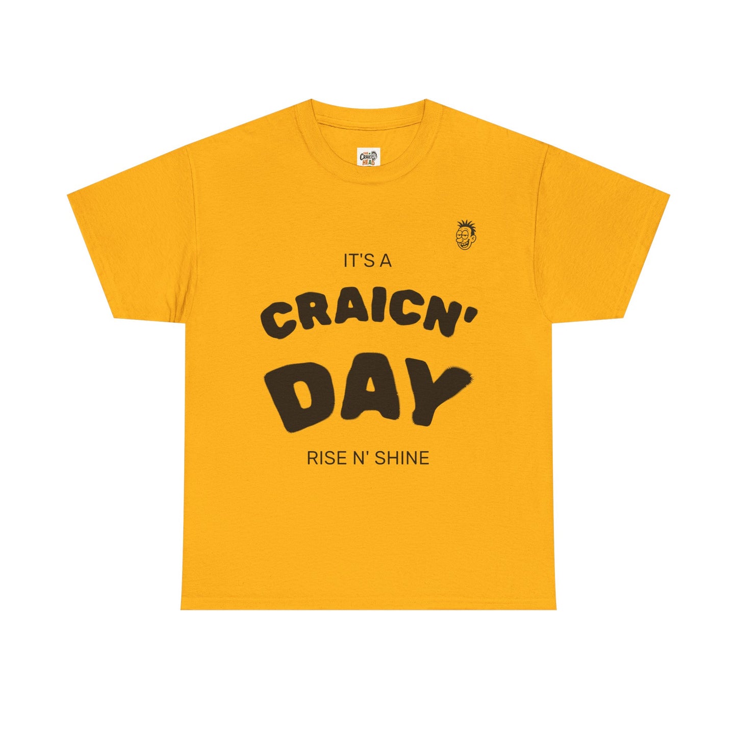 Unisex Heavy Cotton Tee, Fun Graphic T-Shirt, Craic'n Day Shirt, Humor Tee, Gift for Friends, Casual Everyday Wear