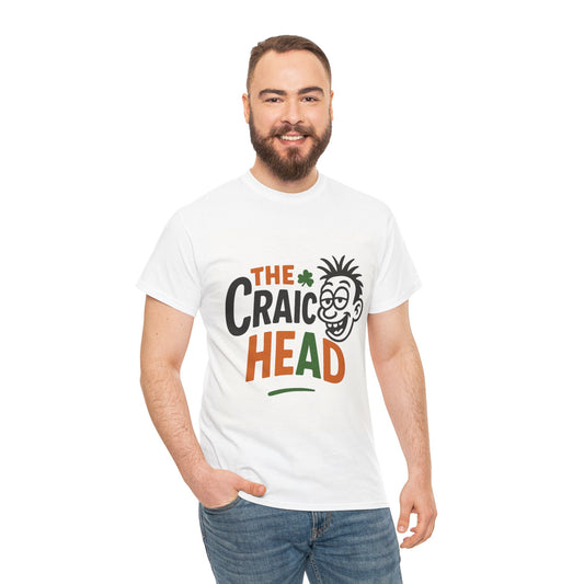 Funny St. Patrick's Day Tee, Unisex T-Shirt, Craic Head Design, Irish Humor Shirt, Casual Wear, Gifts for Friends