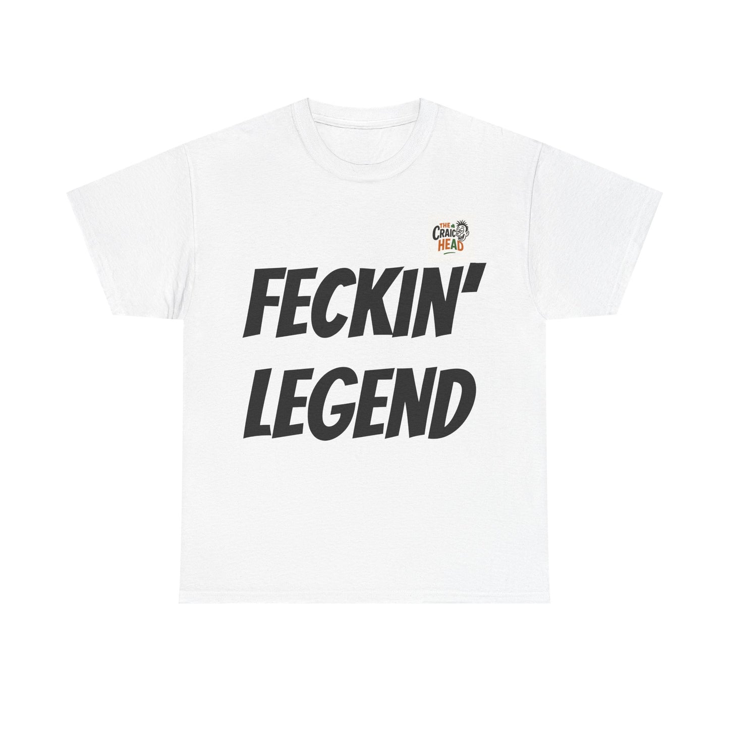 Unisex Heavy Cotton Tee - Feckin' Legend T-Shirt, Funny Graphic Tee for Friends, Gift for Birthdays, Casual Wear, Humorous Apparel