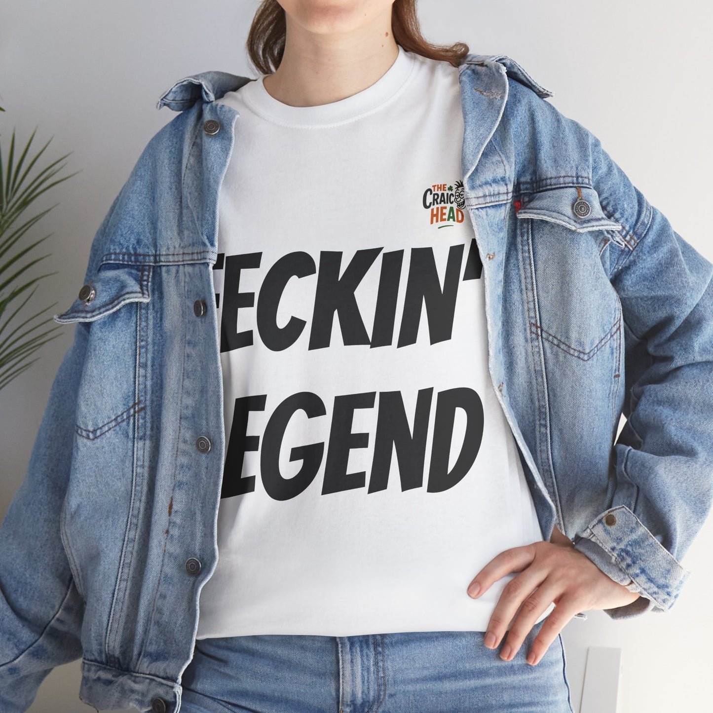 Unisex Heavy Cotton Tee - Feckin' Legend T-Shirt, Funny Graphic Tee for Friends, Gift for Birthdays, Casual Wear, Humorous Apparel
