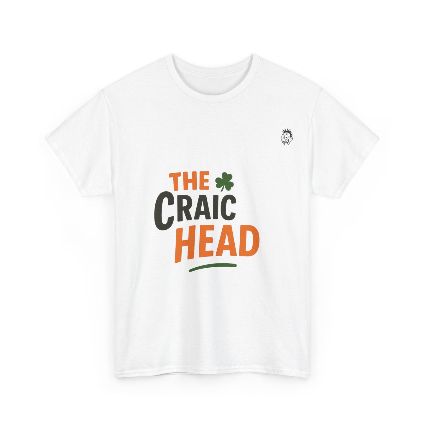 St. Patrick's Day Craic Head Tee, Funny Unisex T-Shirt, Holiday Apparel, Irish Humor Shirt, Casual Gift Idea