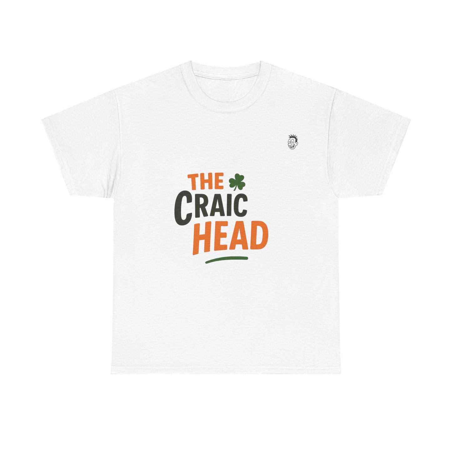 St. Patrick's Day Craic Head Tee, Funny Unisex T-Shirt, Holiday Apparel, Irish Humor Shirt, Casual Gift Idea