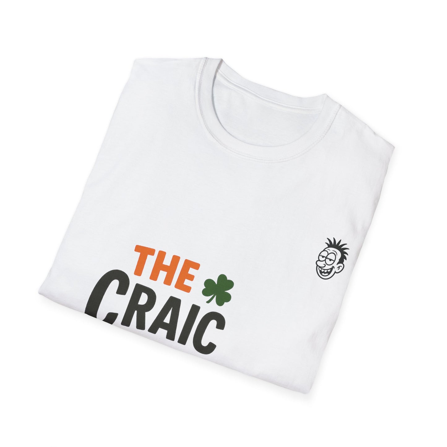 St. Patrick's Day 'The Craic Head' Unisex Softstyle T-Shirt