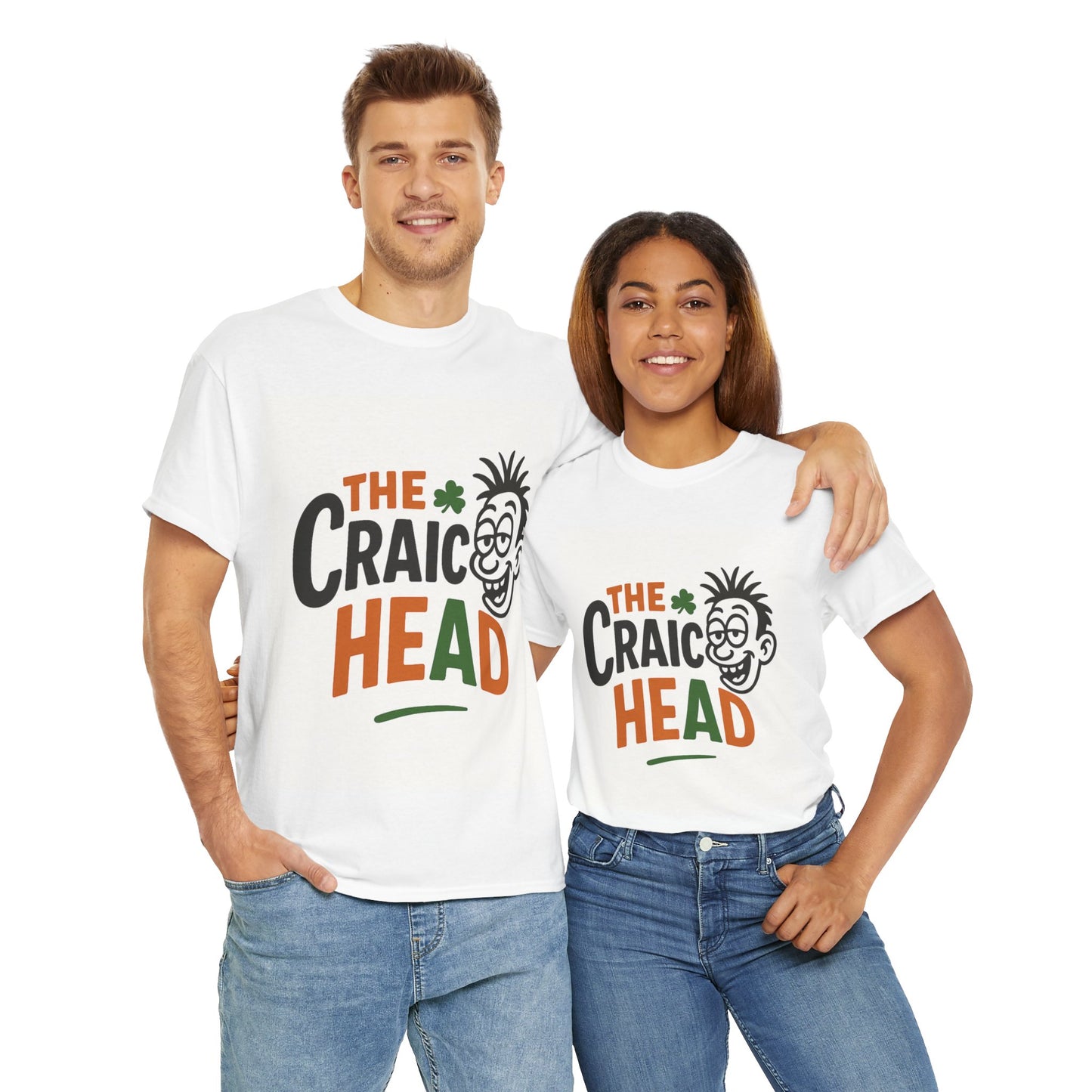 Funny St. Patrick's Day Tee, Unisex T-Shirt, Craic Head Design, Irish Humor Shirt, Casual Wear, Gifts for Friends