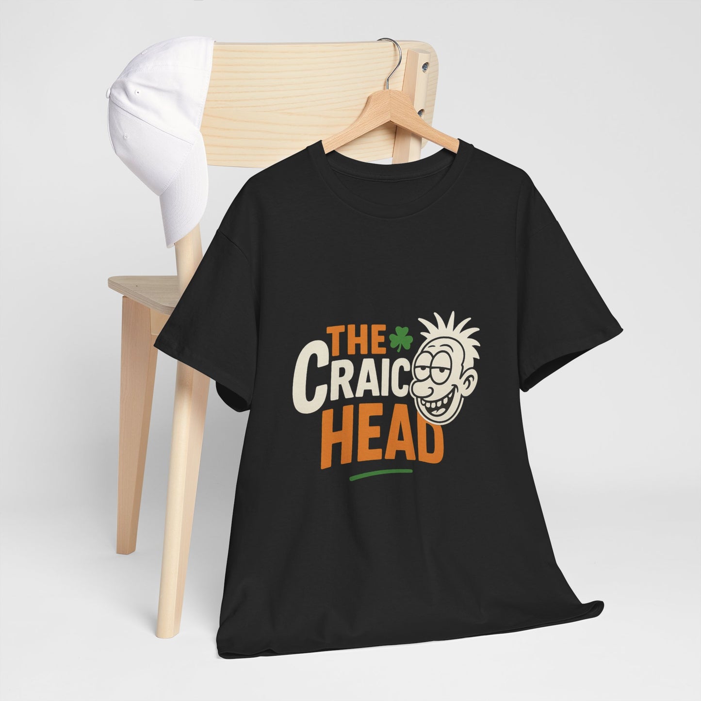 Craic Head Graphic Tee - Fun Party Shirt, St. Patrick's Day, Unisex Cotton T-Shirt, Casual Wear, Gift for Friends