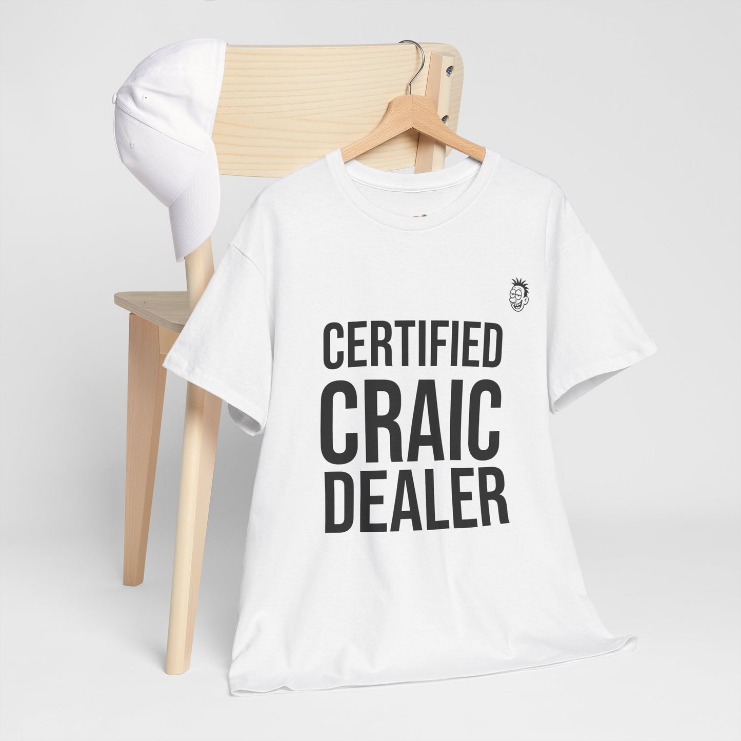 Certified Craic Dealer Unisex Heavy Cotton Tee, Funny T-Shirt, Gift for Friends, Casual Wear, Humor Apparel