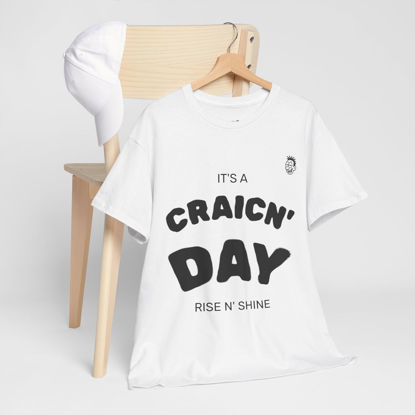 Unisex Heavy Cotton Tee, Fun Graphic T-Shirt, Craic'n Day Shirt, Humor Tee, Gift for Friends, Casual Everyday Wear