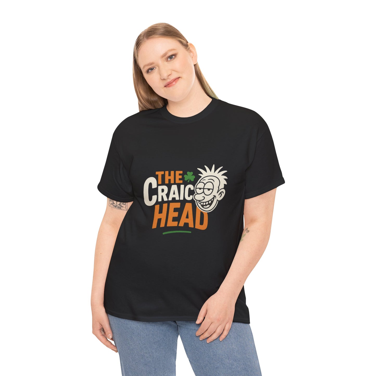 Craic Head Graphic Tee - Fun Party Shirt, St. Patrick's Day, Unisex Cotton T-Shirt, Casual Wear, Gift for Friends