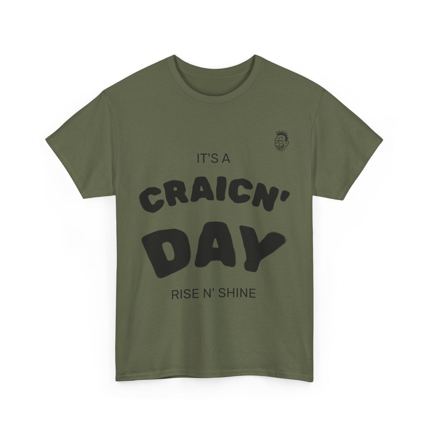 Unisex Heavy Cotton Tee, Fun Graphic T-Shirt, Craic'n Day Shirt, Humor Tee, Gift for Friends, Casual Everyday Wear