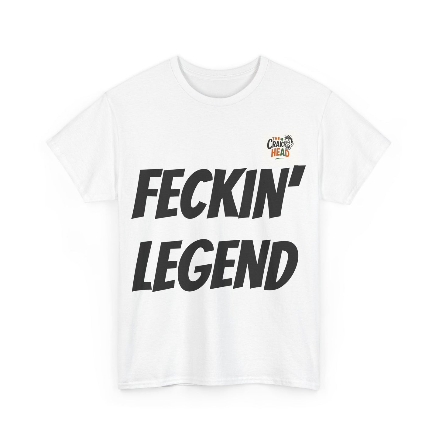 Unisex Heavy Cotton Tee - Feckin' Legend T-Shirt, Funny Graphic Tee for Friends, Gift for Birthdays, Casual Wear, Humorous Apparel