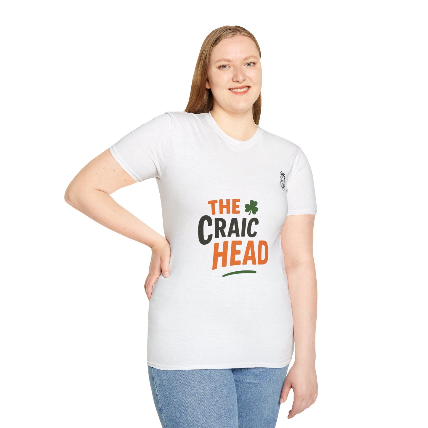 St. Patrick's Day 'The Craic Head' Unisex Softstyle T-Shirt
