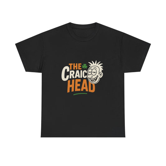 Craic Head Graphic Tee - Fun Party Shirt, St. Patrick's Day, Unisex Cotton T-Shirt, Casual Wear, Gift for Friends