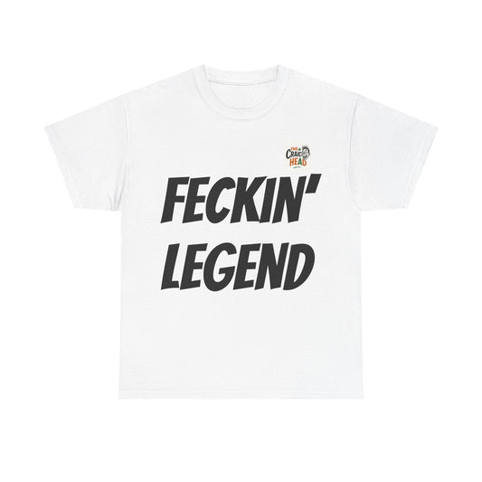 Unisex Heavy Cotton Tee - Feckin' Legend T-Shirt, Funny Graphic Tee for Friends, Gift for Birthdays, Casual Wear, Humorous Apparel